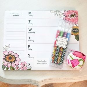 Vera Bradley Weekly Planner + Gel Pens